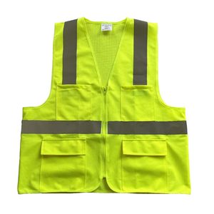 Gilet de sécurité en maille orange CITICITY, veste réfléchissante pour ingénieurs du bâtiment, gilet haute visibilité multi-poches avec texte imprimé - Product Image 3