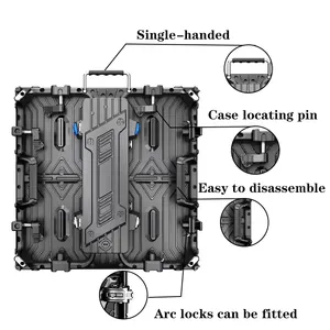 Topled ngoài trời P4 Board Die Cast nhôm Tủ màn hình cho thuê LED hiển thị