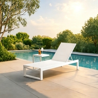 Chaise longue en aluminium à prix d'usine Foshan, chaise de piscine, chaise de plage, mobilier d'extérieur personnalisable pour hôtels, complexes hôteliers, parcs aquatiques