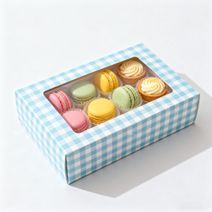 Boîte cadeau rectangulaire <span class=keywords><strong>simple</strong></span> personnalisée, très vendue, avec revêtement UV, dorure à chaud, pelliculage mat, gaufrage et fenêtre, recyclable, pour desserts - Product Image 2
