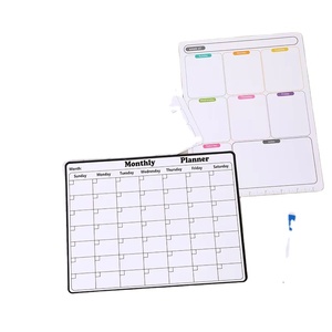 Etiqueta engomada del refrigerador reescribible de 30 días al por mayor imán familia extranjera plan mensual tablero de mensajes pegatina magnética pizarra blanca - Product Image 6