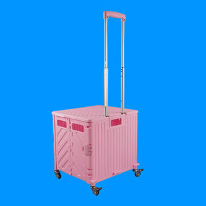 カスタムプラスチック製屋外折りたたみ収納ワゴン販売中 大型プラスチック製折りたたみ収納カート キャンプ用 - Product Image 2