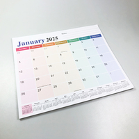 2025 2026 usine directe personnalisé 3D Design papier calendrier réfrigérateur aimant découpé Style de carte de visite avec autocollant magnétique fort