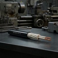 Kabel Kontrol Fleksibel 10G1.5 Berisolasi PVC Tembaga 300/500V Multicore untuk Mesin Perkakas