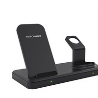 Support de charge magnétique sans fil 3-en-1 15W avec sortie Type-C pour smartphone et écouteurs – Chargeur de bureau magnétique pour la maison et le bureau