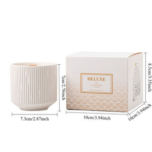 <span class=keywords><strong>Bougie</strong></span> en cire de soja à motif météore de luxe dans des pots en céramique avec parfum floral, fabriquée à la main, longue durée de combustion, pour Noël, Nouvel An chinois - Product Image 6