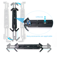 Adaptateur universel de montage de trépied en aluminium pour iPad 360 Support de pince de tablette rotatif avec 1/4 vis pour 8.6-13.7 pouces la plupart des tablettes