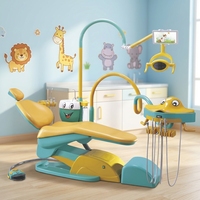 Fauteuil dentaire pour enfants, design cartoon, équipement dentaire, fauteuil de traitement dentaire pour enfants avec accessoires complets