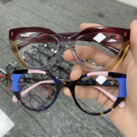 Montures de lunettes carrées en acétate colorées, haute qualité, prix super bas, vente en gros mixte