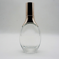 Botol tetes kaca modis unik 30-50ml, botol tetes kaca bentuk datar, Krim Serum air kapasitas 60ml dengan volume 15ml, harga pabrik