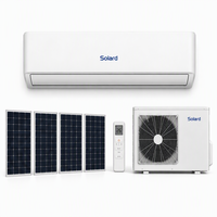 Climatiseur Solaire Certifié CE 30000 BTU Hybride DC Inverter Mural Split Refroidissement Chauffage 80-380V AC 110-240V R32 Usage Domestique US