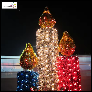 Décorations lumineuses d'extérieur LED 2D/3D, grandes bougies décoratives pour Diwali et Noël - Product Image 3