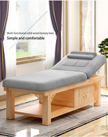 Table de massage de luxe Offre Spéciale lit de massage stationnaire en bois lit facial spa