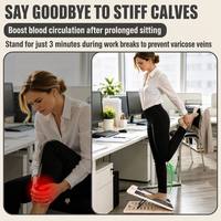 Planche inclinée réglable en contreplaqué à 5 angles pour étirement des mollets avec repose-pieds, barre de maintien de la voûte plantaire et poignée pliable pour la maison et la salle de sport