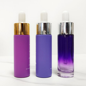 Envases Cosméticos Redondos para Suero de Aceites Esenciales, Botellas de Vidrio Transparente Esmerilado con Gotero de 5ml, 10ml, 15ml, 20ml, 30ml, 50ml y 100ml - Product Image 2