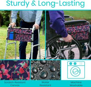 Free sample Hot Sell Taiwan Pearl Coated <b>Crutch</b> Bag for <b>Walking</b> Water-Resistant <b>Crutch</b> Storage Organizer Pouch Tote Bag Holder - Product Image 5