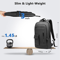 Sac à dos professionnel antivol étanche HEROIC KNIGHT avec port USB, sacoche pour ordinateur portable pour hommes et femmes, mini pochette pour ordinateur portable