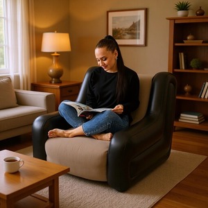 New Hot Bán xách tay <span class=keywords><strong>Inflatable</strong></span> <span class=keywords><strong>sofa</strong></span> Set phòng khách đồ nội thất bơm hơi ghế đọc sách với Built-in-Pump - Product Image 5