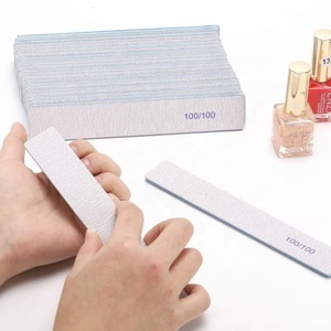 Limas de Uñas Cuadradas de Esmeril de Grano 100/180, Suministro a Granel de Fábrica, <span class=keywords><strong>10</strong></span> Unidades/Paquete, <span class=keywords><strong>Herramientas</strong></span> Profesionales <span class=keywords><strong>para</strong></span> Academias de Uñas - Product Image 2