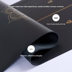 เสื่อโยคะยางกันลื่นสำหรับผู้เริ่มต้น ดีไซน์หรูหราปั๊มลายทอง ปรับแต่งโลโก้ได้ ขนาด 183 ซม. รูปทรงสี่เหลี่ยมผืนผ้า - Product Image 5