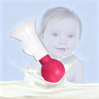 Tire-lait manuel en silicone souple, collecteur de lait maternel anti-fuite et confortable avec embout de massage remplaçable