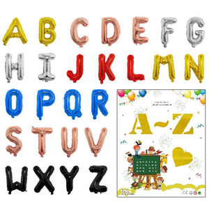 Paquete Individual <span class=keywords><strong>de</strong></span> 16 Pulgadas, Juego <span class=keywords><strong>de</strong></span> Globos con Letras del Alfabeto, Lámina Mylar, para Decoración <span class=keywords><strong>de</strong></span> Fiesta <span class=keywords><strong>de</strong></span> Cumpleaños <span class=keywords><strong>de</strong></span> Boda, Banner, Frase Personalizada - Product Image 1