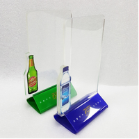 Support de table en acrylique découpé sur mesure en forme de bouteille de vin, porte-menu transparent pour bar, club, cave à vin
