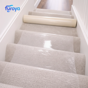 Film de protection pour tapis, souple, résistant aux hautes températures, qualité professionnelle, transparent, économique, option PE, utilisation à <span class=keywords><strong>court</strong></span> terme, lisse - Product Image 1