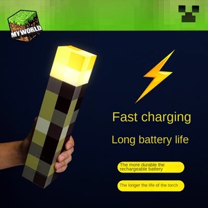 Hot bán minecrafted brownstone Torch đèn hình phòng ngủ trang trí ánh sáng LED ánh sáng ban đêm sạc khóa Kid đồ chơi - Product Image 4