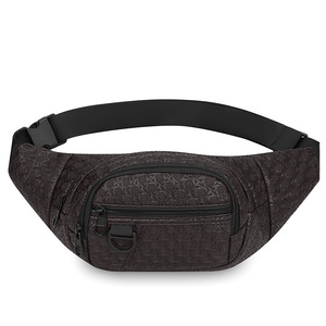 Men's Waist Bag Brown Black Solid Color Fashionable Chest Bag Everyday Outfits Summer 2026 - Product Image 5