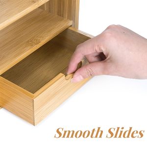 JQ Bàn Nhỏ Hiển Thị <span class=keywords><strong>Cubby</strong></span> Top Expandable Truy Cập Tủ Sách Tre Máy Tính Để Bàn Kệ Sách Với Chống-Trượt Miếng Đệm Cho Văn Phòng Nguồn Cung Cấp - Product Image 6