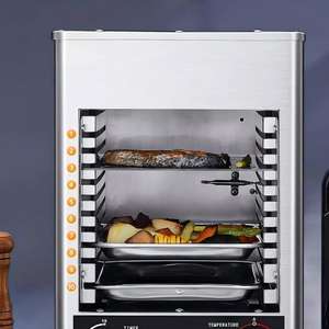 Parrilla Eléctrica Comercial Automática para Filetes, Máquina de <span class=keywords><strong>Barbacoa</strong></span> de Acero Inoxidable de Alta Temperatura - Product Image 4