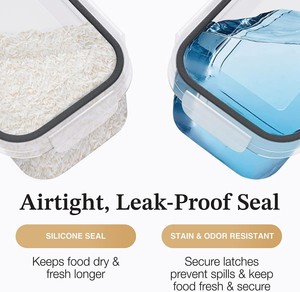 Set di 24 Contenitori per Alimenti Senza BPA con Coperchi Ermetici in Plastica per Cucina - Product Image 6