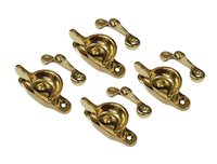 XDRD Loquet de fenêtre vintage en laiton massif avec installation par vis, loquet de verrouillage traditionnel pour cadres en bois, aluminium, PVC et vinyle