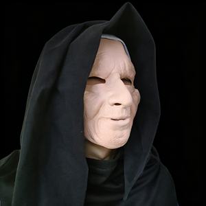 Máscara Facial Completa <span class=keywords><strong>de</strong></span> Látex <span class=keywords><strong>de</strong></span> Monja Mayor con Capucha Negra, Cubierta <span class=keywords><strong>de</strong></span> Terror Espeluznante para Cosplay <span class=keywords><strong>de</strong></span> Halloween, Casa Encantada y Accesorio para Fiesta <span class=keywords><strong>de</strong></span> Disfraces - Product Image 5