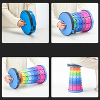 Portable Pliant Télescopique Tabouret Léger En Plastique Voyage Métro Queuing Chaise Camping En Plein Air Pêche Avec Carry Pliant Mer