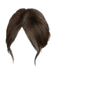 Toupee para mujer, cabello humano real, simula el cuero cabelludo, cubre las canas, flequillo, para cualquier forma de rostro - Product Image 1