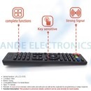 Télécommande TV LCD à code fixe LR-LCD-707E avec affichage numérique LED, portée de 10 m, piles AAA, 4 boutons, matériau ABS