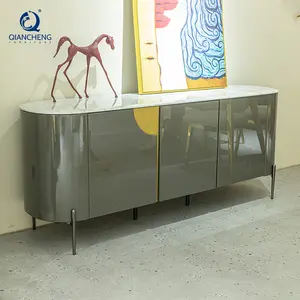 QIANCHENG seek wholesaler 2022 latest luxury soild wood console table nordic entry living room chests cabinets