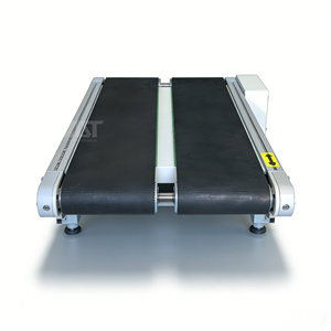 Convoyeur à courroie à double voie <span class=keywords><strong>AST</strong></span> de haute précision à vitesse réglable, avec courroie en PU/caoutchouc et cadre en aluminium, pour laboratoire - Product Image 3