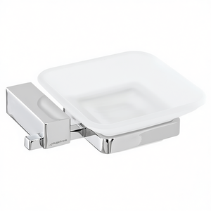 Porte-savon chromé série Unica 12x20xh4 cm, accessoire de salle de bain mural - Product Image 3