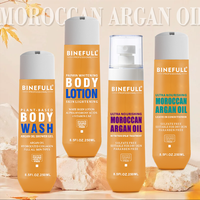 BINEFULL 250ML Crème d'huile d'argan marocaine biologique ultra-nourrissante, après-shampoissant sans rinçage, formule 2-en-1, réparation des dommages, tous types de cheveux, ISO