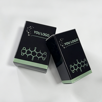 Boîte en papier pour flacon, résistante à l'eau et à la chaleur, avec plateau en plastique, logo personnalisé, finition brillante, pour flacon de 3 ml/10 ml