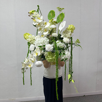 Boules d'hortensias artificielles blanc-vert pour arrangements floraux, centres de table de mariage, décorations de fête d'anniversaire