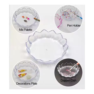 Acrílico Nail Display Plate Brush Holder Dappen Dish Nail Color Chart Nail Art Paletas - Product Image 4