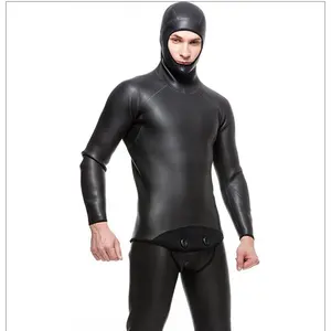 Noir À Manches Longues Hommes <span class=keywords><strong>de</strong></span> Combinaison 3mm Étanche Haute Élastique <span class=keywords><strong>Maillot</strong></span> <span class=keywords><strong>de</strong></span> <span class=keywords><strong>Bain</strong></span> 2 Pièces Lisse La Peau <span class=keywords><strong>Triathlon</strong></span> Chasse Sous-Marine Combinaison - Product Image 5