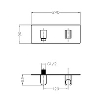 Accessoire de robinet de salle de bain coudé pour douchette en laiton doré brossé pour hôtel