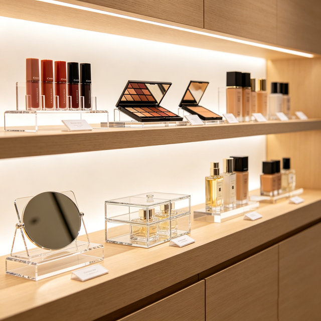Customized Light Luxury Cosmetics Shelves Display Cabinets Makeup Cabinets Cosmetics Display showcase