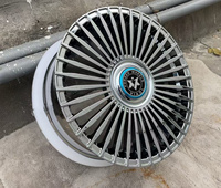 Jantes forgées de luxe multi-rayons Viaol avec enjoliveur central flottant chromé, compatibles Rolls-Royce Cullinan/Phantom/Ghost/Wraith/Spectre
