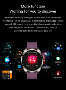 Ультратонкие Смарт-часы с корпусом 6,5 мм, модные фитнес-трекер, 1,43 "amooled экран, мониторинг здоровья, HX-NO1 мужские часы - Product Image 5